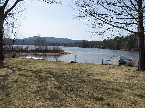 View of the lake from the backyard