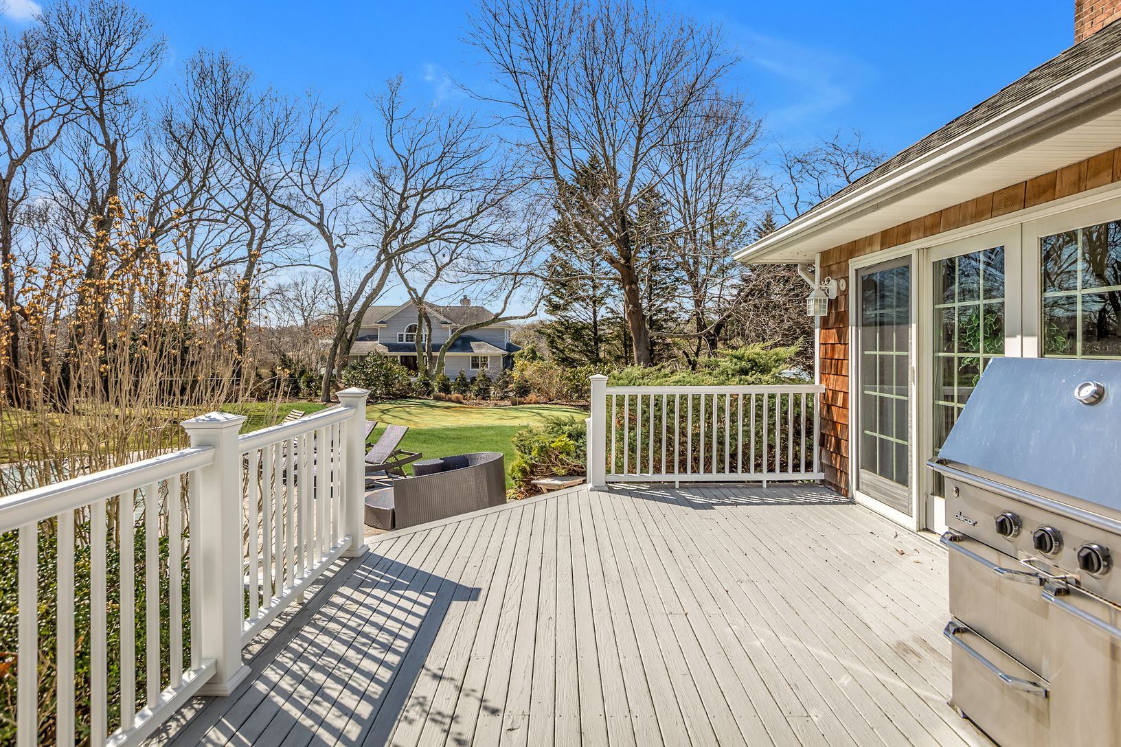  deck is expansive. room for grilling chilling and entertaining
