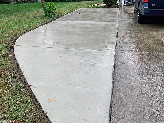 extended driveway apron