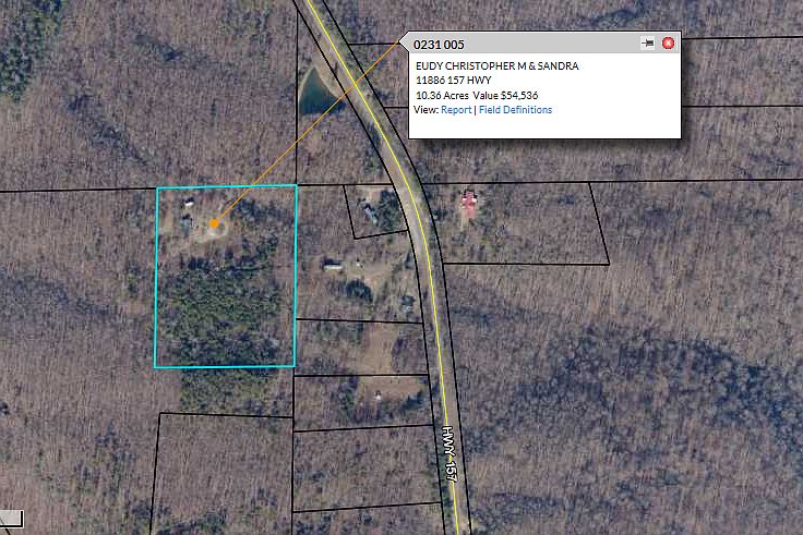 Satellite view of property