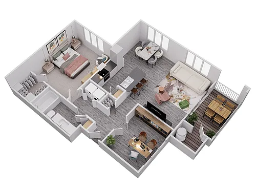 Floor plan A3 - 916 SQUARE FEET
