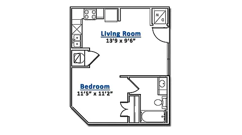 Floor plan 1X1