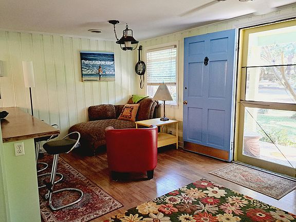 Front door, sitting area