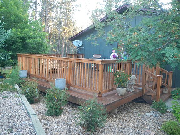 Redwood deck & entry to kitc