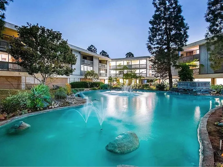 Lagoon in courtyard.