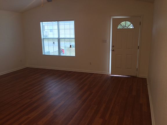 Living room with cathedral ceiling