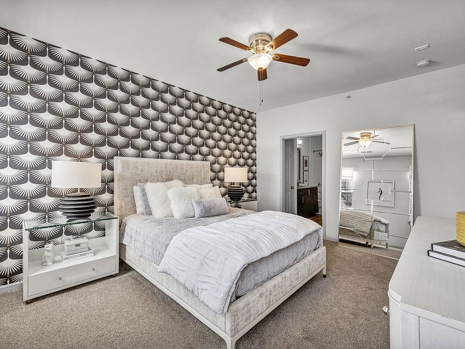 Two Bedroom - with plush carpeting and ceiling fan