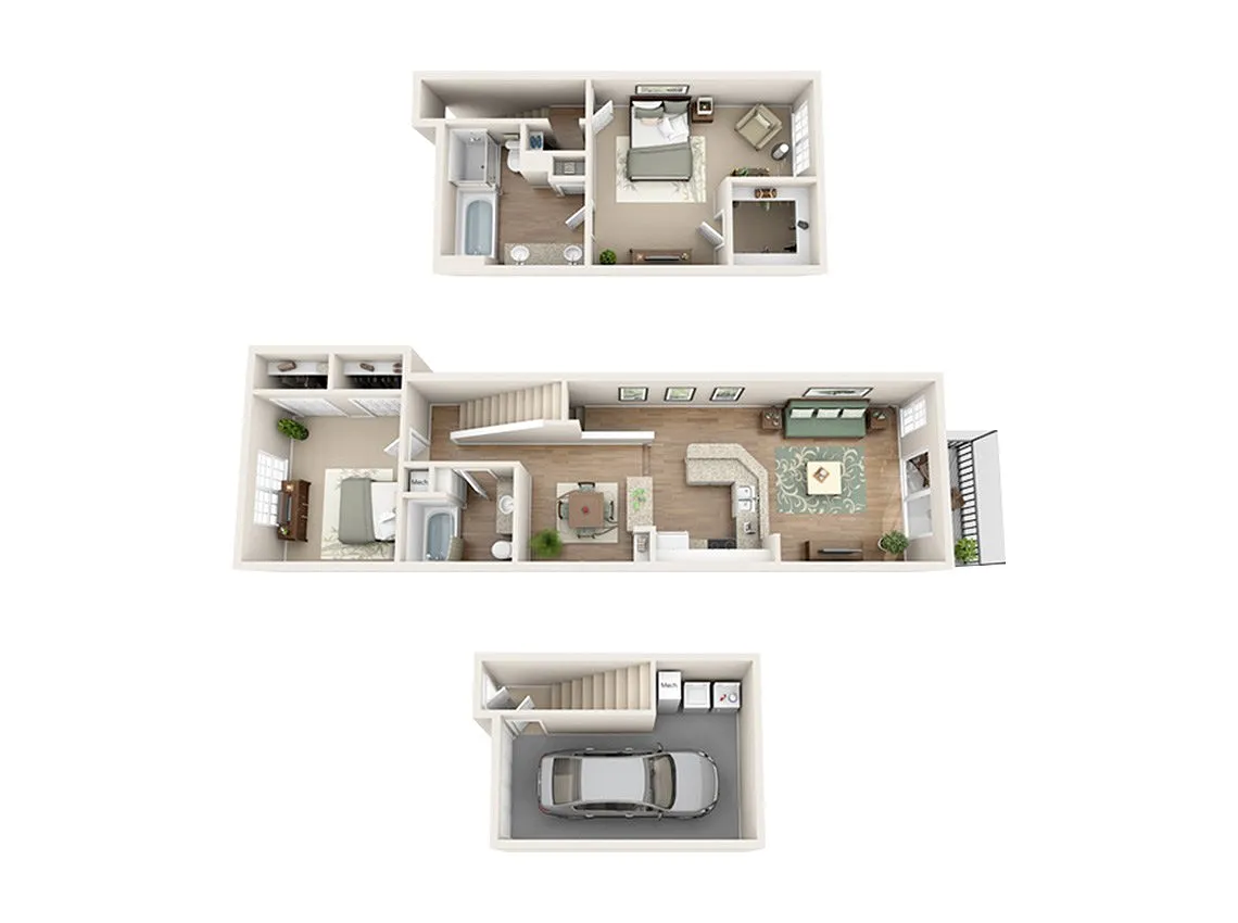 Floor plan The Clearwater (Townhome)