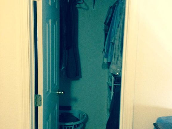 walk in closet in bedroom