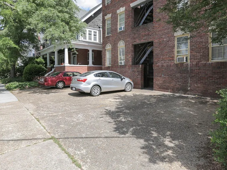 View of the parking lot of the Cavalier