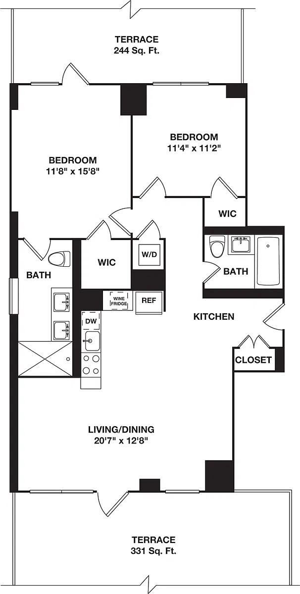 Floor plan Two Bedroom A