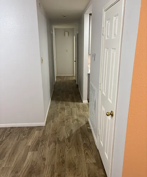 Hallway from living room to bedrooms and restrooms