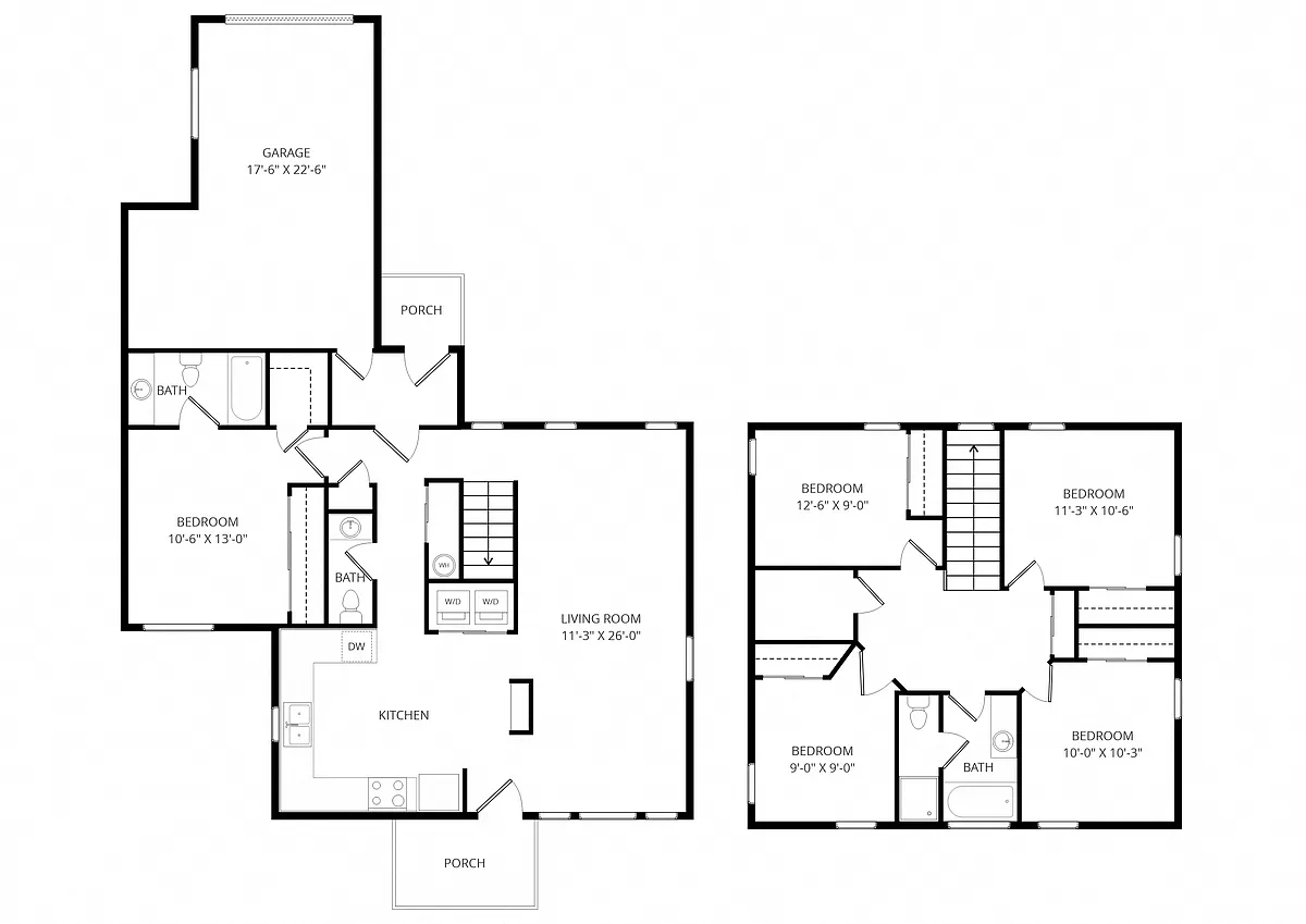 Floor plan 5 Bed x 2.5 Bath