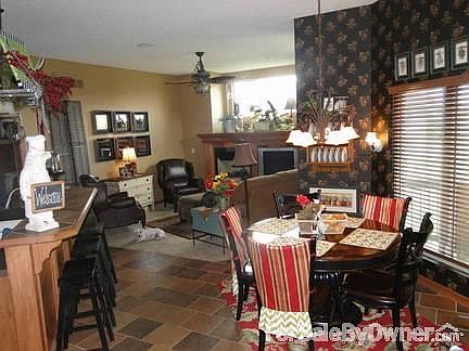 Dining Room view into Hearth Room