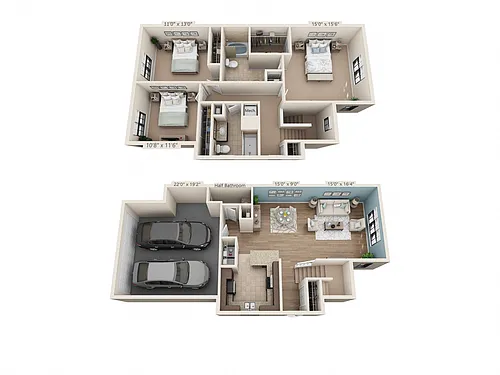 Floor plan Chantey - Townhome