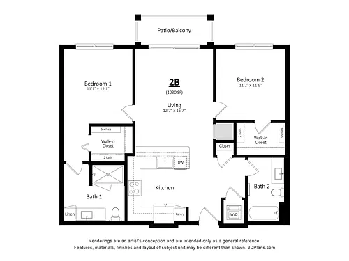 Floor plan 2B