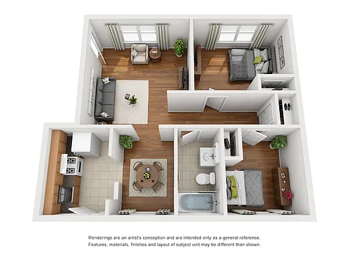 Floor plan Two Bedroom