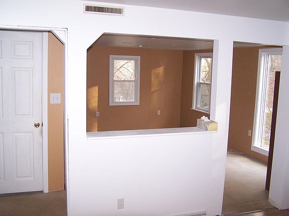 View from kitchen into living room
