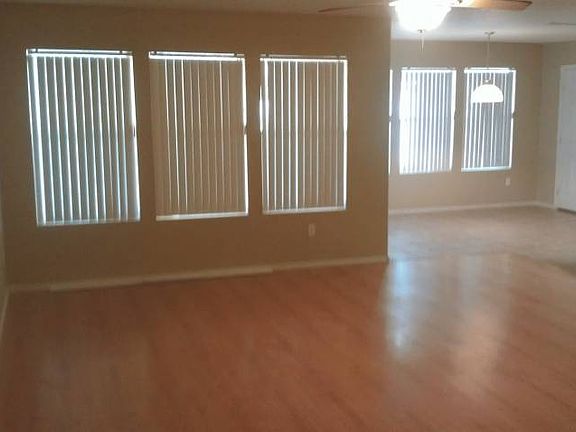 Family Room with wood laminate