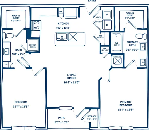 Two Bedroom Floor Plan Two Bedroom Floor Plan