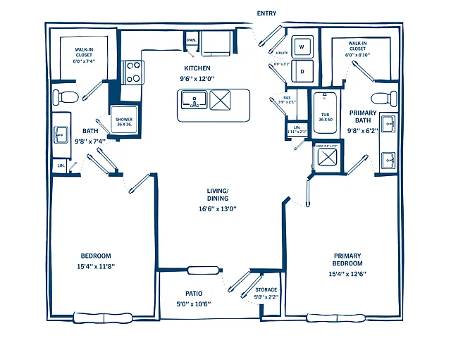 Floor plan B1B-H