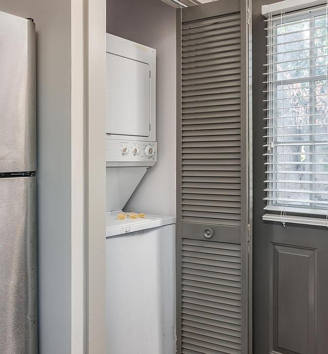 There is also a washer/dryer within the unit.