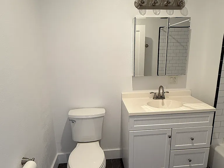 Fully remodeled full bathroom with all new tile and plumbing fixtures