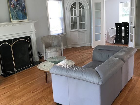 Living room with fireplace