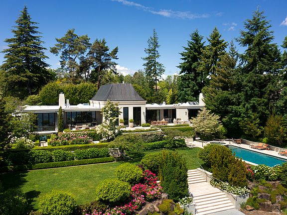 Just over an acre of private grounds.