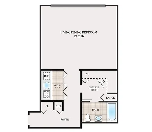 Floor plan Medium Studio