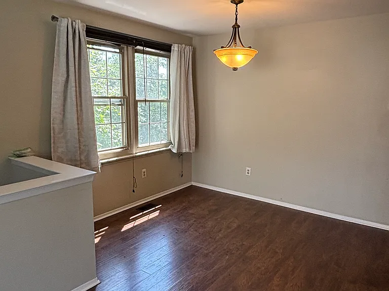 Living room open to dining room