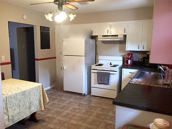 Large kitchen with classic cabinets.