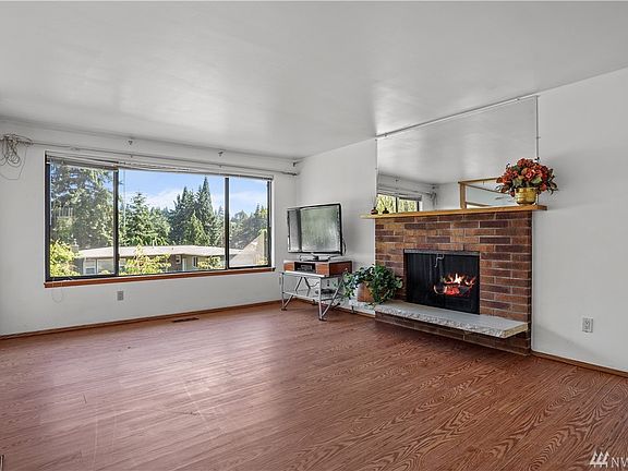 Living room with fireplace.