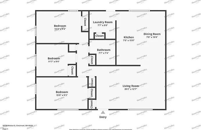 3 bed, 1.0 bath, 1073 sqft, $1,630 — Photo 2