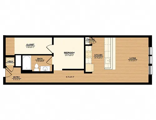 Floor plan THE WASH HOUSE A2B/A2C