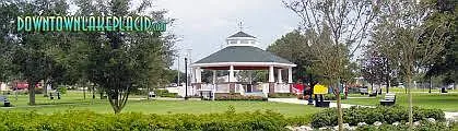 One of several parks in downtown Lake Placid.
