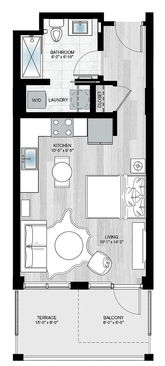 Floor plan Cypress2-studio-S