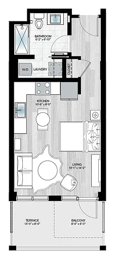 Floor plan Cypress2-studio-S