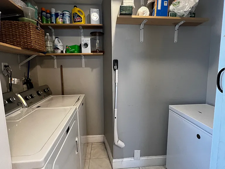 organized laundry room - right on the 2nd floor! washer + dryer included.