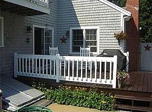 Poolside deck