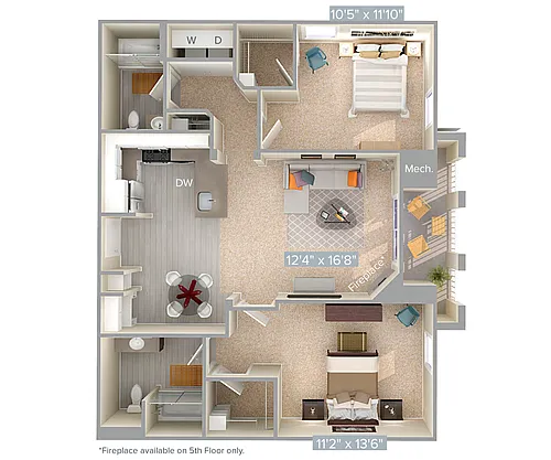 Floor plan B1-2-1043