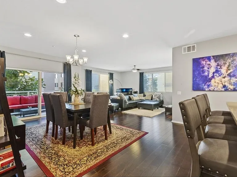 Dining room leads to the living room