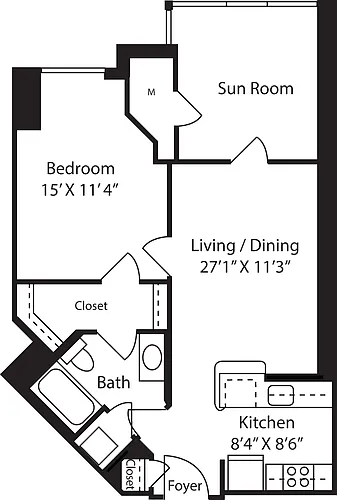 Floor plan Eisenhower with Sun Room
