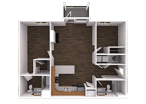 Floor plan 2x2b