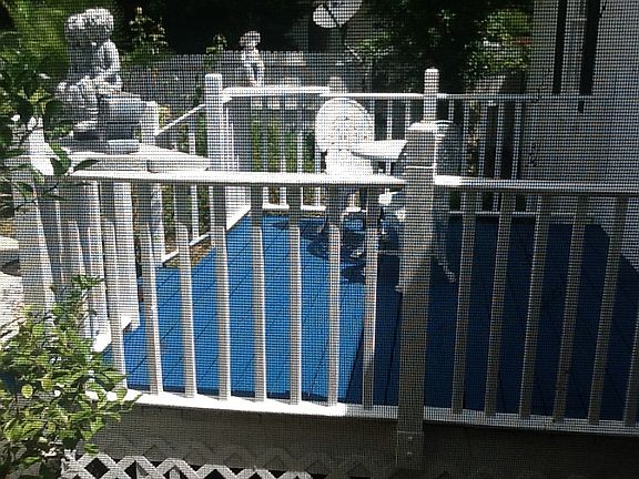 Deck leading to pool