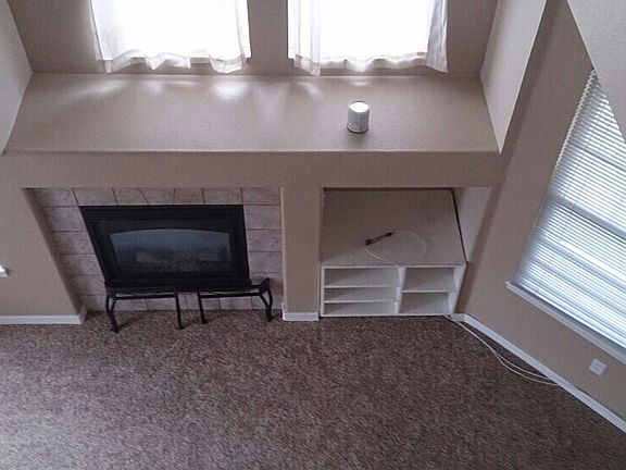 Looking down on living rm