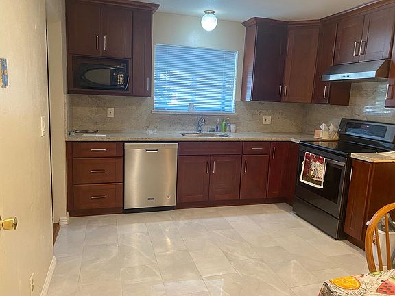 Kitchen with new cabinets and appliances