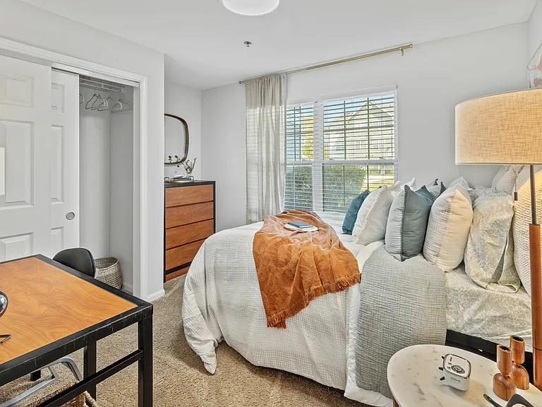 Spacious Bedroom with Spacious Closet and Ceiling Fan