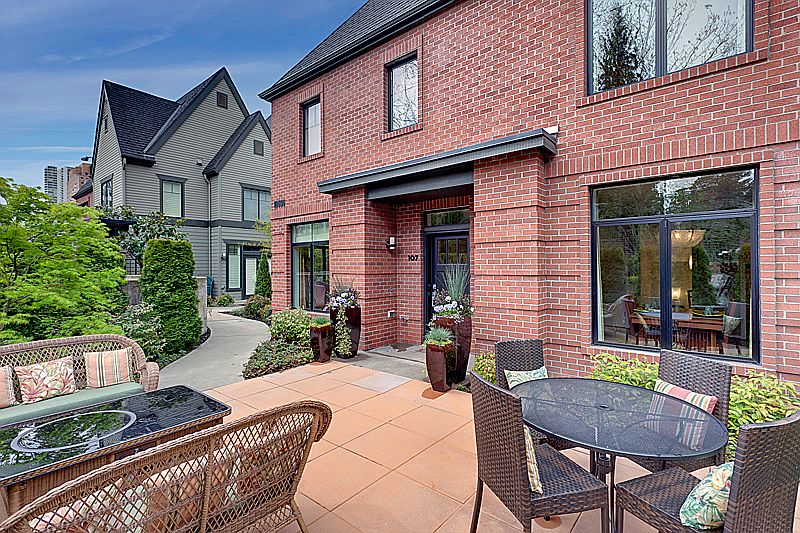 Traditional architectural exterior with a slightly contemporary interior desig