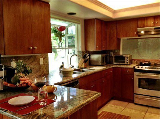 A Spacious kitchen with upgr